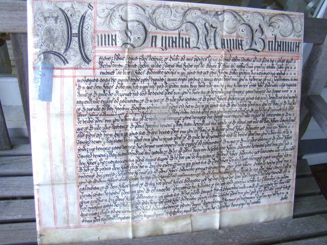 A Magnificent late 17th or early 18th century English legal document written on vellum — image 2